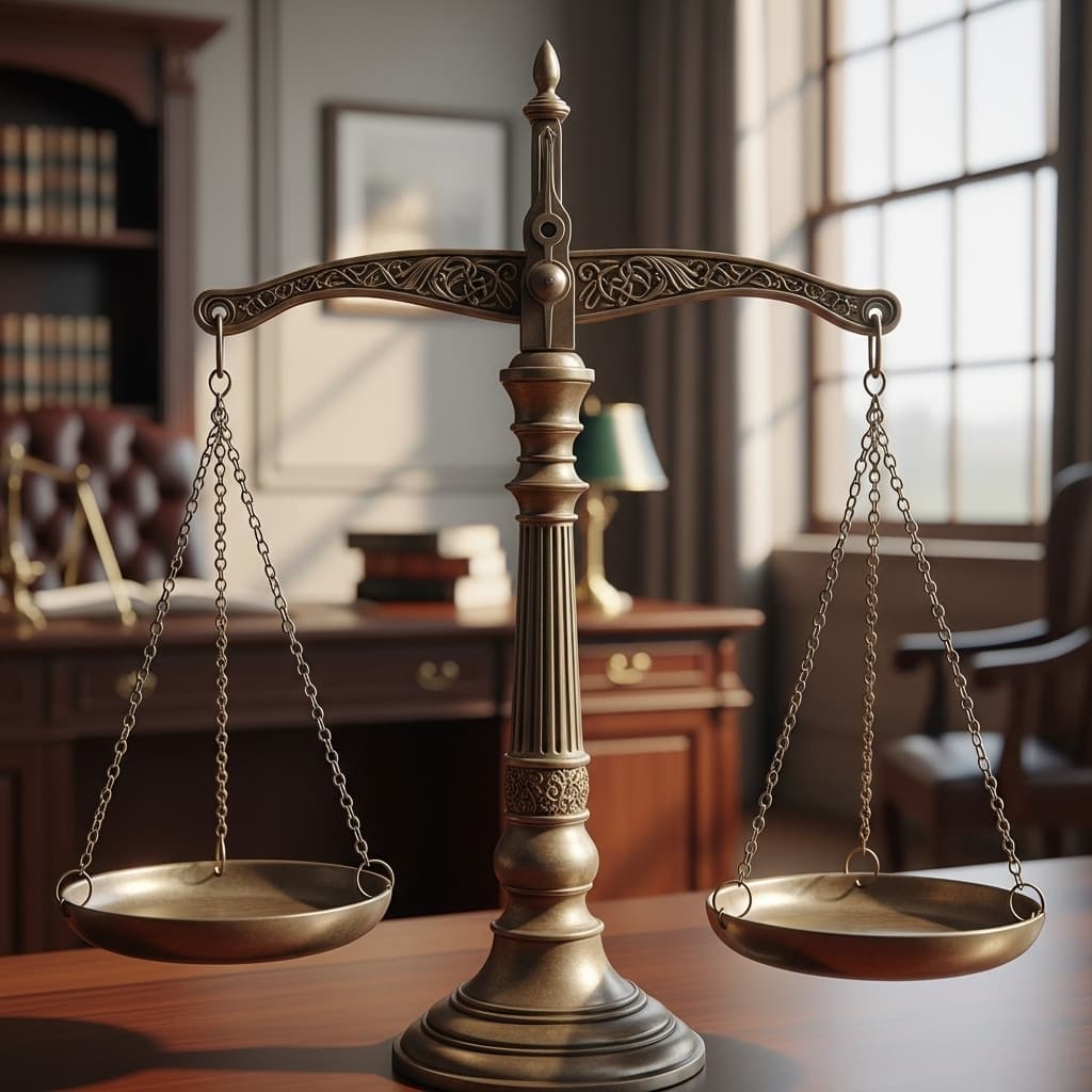 balanza de la justicia, representando el derecho administrativo